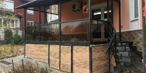 Terasa do domu kovu: jak se s vlastními rukama z profilového potrubí